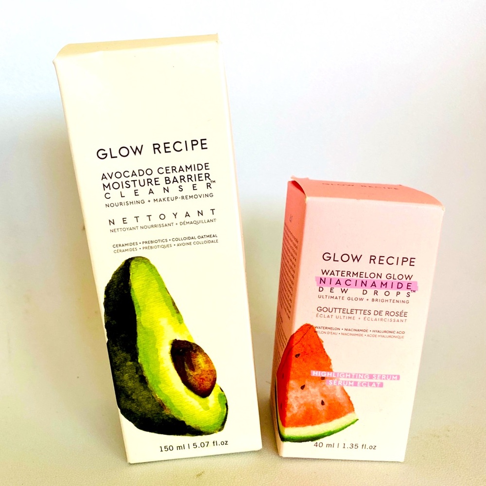 Glow Recipe Avocado Ceramide Moisture Cleanser & Watermelon Glow Dew Drops